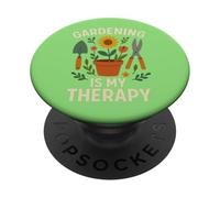 La jardinería es mi terapia Jardinero divertido Lindo Amante del jardín PopSockets PopGrip Adhesivo