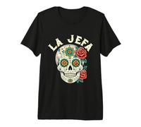 La Jefa Calavera de Azúcar La Jefa Calavera Cultura Mexicana Camiseta Premium