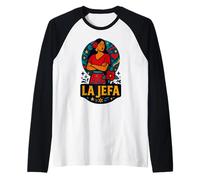 La Jefa El Jefa en Español Cita Divertida Mexicana Camiseta Manga Raglan