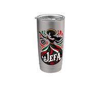 La Jefa El Jefa en Español Cita Divertida Mexicana Vaso térmico de acero inoxidable de doble pared
