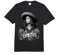 La Jefa The Boss Frase Divertida Mexicana Comfort Colors Adult Heavyweight T-Shirt