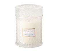 LA JOLIE MUSE Jasmin du Lotus Candle - Vela de hiedra, jazmín, madera de cedro, vela grande de mecha de madera de 19 onzas, cera de soja natural, 90 horas de combustión limpia, lista para regalo para