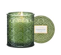 LA JOLIE MUSE Vela Aromáica de Granada y Pino, Cera Natural, 55 Horas de Combustión Prolongada, Envase de Vidrio para Regalo y Decoración del Hogar, 230g