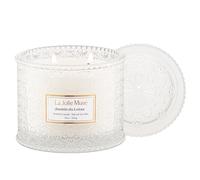 LA JOLIE MUSE Vela de Jazmín, Velas Perfumadas para el Hogar, Vela Grande de Soja con 2 Mechas, Velas Perfumadas para Regalo, Velas de Combustión Limpia, 12 Oz