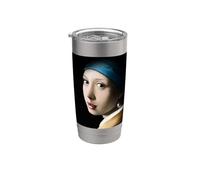 La joven de la perla The Girl with a pearl earring Vaso térmico de acero inoxidable de doble pared