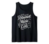 La jubilación es música para mis oídos Profesor de música Jubilado Divertido Camiseta sin Mangas
