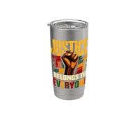 La justicia pertenece a todos Igualdad Libertad Negro Historia Vaso térmico de acero inoxidable de doble pared