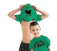 La Juventud me Pregunta Acerca de mi Trex Camiseta Divertida de Dinosaurio Fresco tirón impresión gráfica niños (Verde) - M