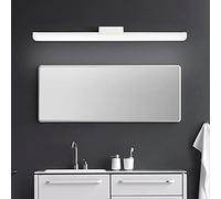 la Lámpara Del Espejo Del Baño Nórdico Llevó la Lámpara Del Gabinete Del Espejo de la Pared Acrílica Impermeable sin Parpadeo de la Luz Del Maquillaje para el Hogar, el Hotel/White 50Cm