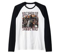 La leche hace que mi barriga duele divertido esqueleto duro Meme Bootleg Camiseta Manga Raglan