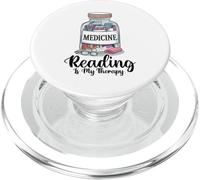 La Lectura de Medicina es mi Terapia Libro Libro Amante Lectura PopSockets PopGrip para MagSafe