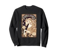 La Lectura de Unicornios de Estilo Art Nouveau es un gráfico Floral mágico Sudadera