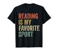 La Lectura es mi Deporte Favorito, Divertido ratón de Biblioteca Retro Vintage Camiseta