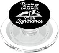 La Lectura Puede dañar seriamente su ignorancia - Funny Bookworm PopSockets PopGrip para MagSafe
