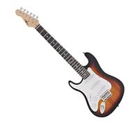 LA Left Handed 3/4 Guitarra Eléctrica con Mini Amp y Accesorios de Gear4music, Sunburst
