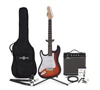 LA Left Handed Electric Guitar Sunburst 15W Guitar Amp & Ultimate Accessory Pack