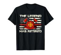 La leyenda del bombero ha retirado la bandera de Estados Unidos para hombres Camiseta