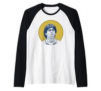 La Leyenda del fútbol de San Diego Maradona D10S Dios Camiseta Manga Raglan