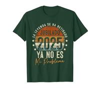 La Leyenda se ha Retirado | Vintage Divertido Jubilado 2025 Camiseta, Hombre, Verde Bosque, M