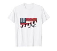 La Libertad no es Gratis: Homenaje patriótico a los héroes estadounidenses Camiseta, Hombre, Blanco, 3XL
