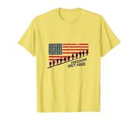 La Libertad no es Gratis: Homenaje patriótico a los héroes estadounidenses Camiseta, Hombre, Limón, XL