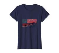 La Libertad no es Gratis: Homenaje patriótico a los héroes estadounidenses Camiseta, Mujer, Azul Marino, 3XL