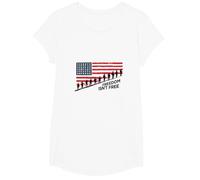 La Libertad no es Gratis: Homenaje patriótico a los héroes estadounidenses Camiseta, Niñas, Blanco, XS