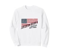 La Libertad no es Gratis: Homenaje patriótico a los héroes estadounidenses Sudadera, Unisex para Adultos, Blanco, S