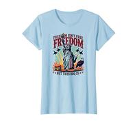 La Libertad no es Gratis, Pero Esta Barbacoa es Camiseta, Mujer, Azul Bebé, 3XL