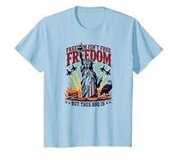 La Libertad no es Gratis, Pero Esta Barbacoa es Camiseta, Niños, Azul Bebé, 6 años