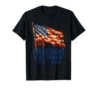 La Libertad se ganó 1776-2026 Aniversario de EE. UU. 4 de Camiseta