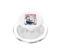La Libertad se Parece a Esta Mujer patriótica Vintage Orgullo de Estados Unidos PopSockets PopGrip para MagSafe
