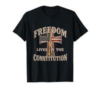 La Libertad Vive en la Constitución USA Patriotic Liberty Camiseta