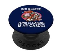 La Limpieza de estanques Koi Keeper es mi Cardio PopSockets PopGrip Adhesivo