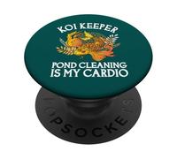 La Limpieza de estanques Koi Keeper es mi Cardio PopSockets PopGrip Adhesivo