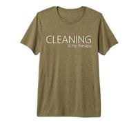 La Limpieza es mi Terapia ordenada Monstruo Orgulloso quedarse en casa mamá Camiseta Premium