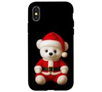 La Linda alegría navideña de Santa Bear da Forma a la manía Carcasa para iPhone X/XS