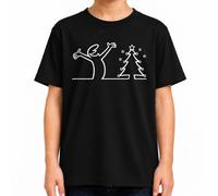 La Linea - Camiseta para niños con figura de árbol de Navidad | Balum Cavandoli Osvaldo Cartoon Comic Christbaum Animación Navidad Nostalgia Idea Regalo Vacaciones