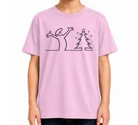 La Linea - Camiseta para niños con figura de árbol de Navidad | Balum Cavandoli Osvaldo Cartoon Comic Christbaum Animación Navidad Nostalgia Idea Regalo Vacaciones