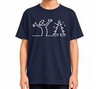 La Linea - Camiseta para niños con figura de árbol de Navidad | Balum Cavandoli Osvaldo Cartoon Comic Christbaum Animación Navidad Nostalgia Idea Regalo Vacaciones