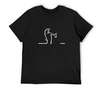 La Linea Print Unisex T-Shirts Men tee Cotton Tops Black Shirt M