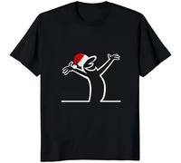 La Linea The Line Funny Printed Merry Christmas Tops Comfortable Hip Hop Streetwear Man T Shirt Black XL