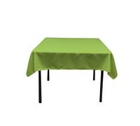 La Lino poliéster popelín Mantel Cuadrado, poliéster, Verde Lima, 132 x 132 x 0.04 cm