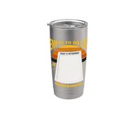 La lista vacía de tareas pendientes hoy es divertida la jubilación Vaso térmico de acero inoxidable de doble pared