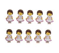 LA LLUNA ALWAYS CREATING Imán Madera recordatorio Niña Primera Comunión. Pack de 10 imanes para Detalles de comunión niña Colección Elena