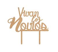 La Lluna Topper para Tarta de Madera - Vivan los Novios