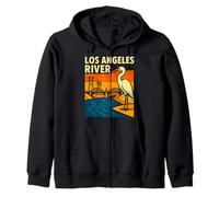 LA Los Ángeles River Heron California Sudadera con Capucha