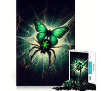 La Lucha contra una araña Rompecabezas de 1000 Piezas para Adolescentes Juguete Inteligente para Fortalecer los Lazos Familiares Corte Suave Lista de Deseos de Papá Noel 38x26cm