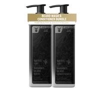 La lucha de la barba - Radiance Beard Wash & Conditioner Bundle for Men - Platinum Collection - Pack of 2 Surr's Fury - Nurish Cleanse suaviza y fort
