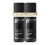 La lucha de la barba Tonic + Elixir Beard Oil Bundle - Coleccin de platino - Aceite de barba de aseo: suaviza los humectantes y fortalece el crecimi